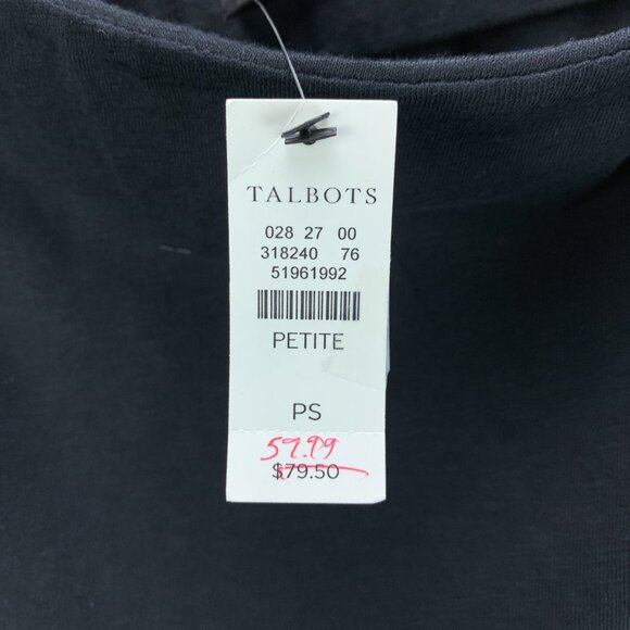 Talbots Skirt Womens Small Petite‎ Black Pull On Knit Embroidered Stretch - Picture 11 of 11